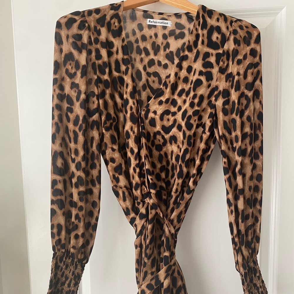 Reformation wrap dress in size small